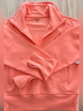 NWT Old Navy Coral Pink Half-Zip Pullover